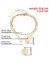 Retro Portrait Embossed Pendant Multilayer Necklace