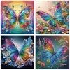 (US Local)4Pack Butterfly-Crystal Rhinestone Diamond Painting(30x30cm)