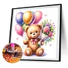 (40*40cm)Bear - Round Partial AB Drill Diamond Painting