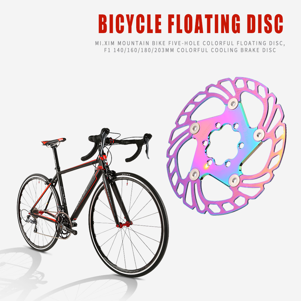 

Mi Xim MTB Bicycle Multicolor Heat Dissipation Floating Brake Disc Rotor, 180mm, 501 Original