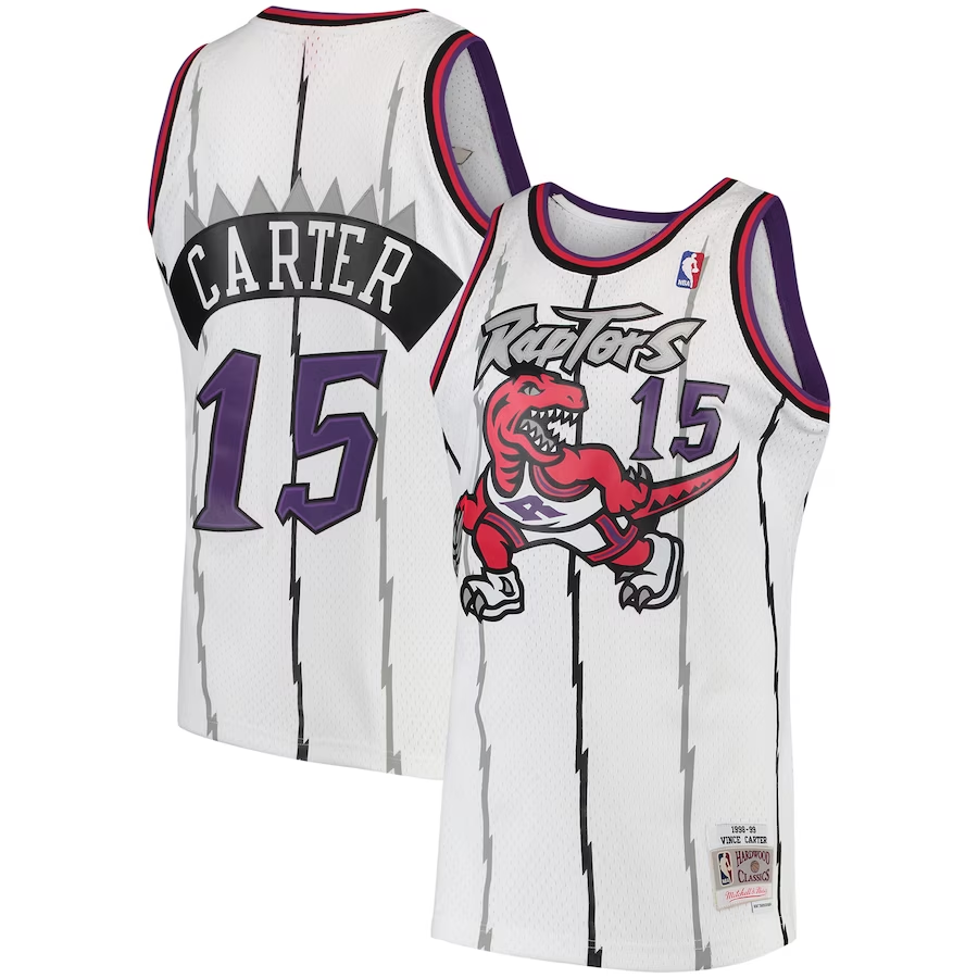 Toronto Raptors Vince Carter White 1998/99 Jersey mysite