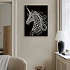 DIY Pearl Painting Unicorn for Home Wall Decor with Frame(40*30cm)