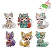 6PCS DIY Diamond Painting Refrigerator Magnets Sticker Kit (Funny Fox)