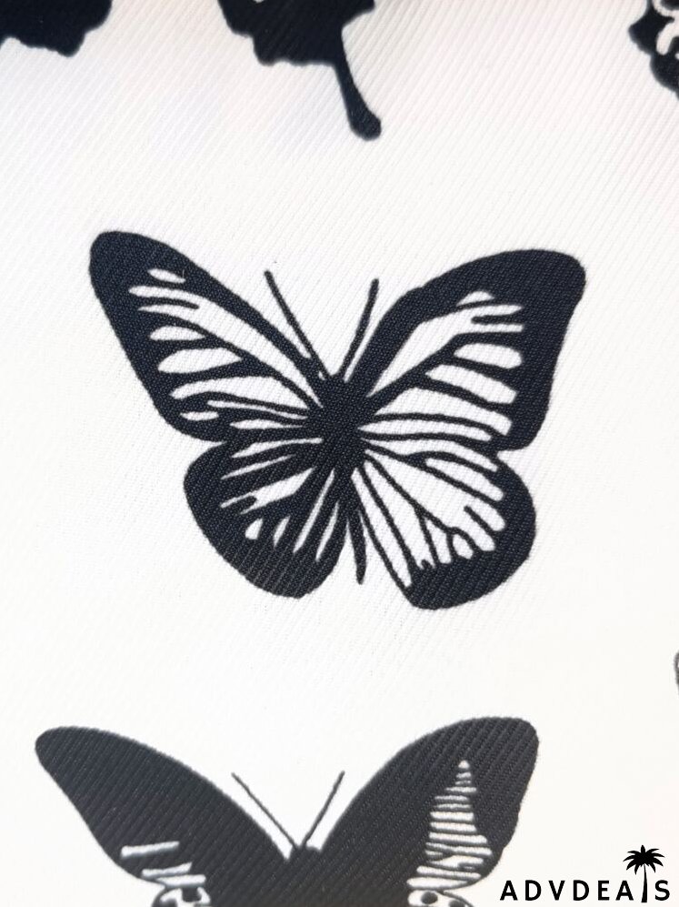 Butterfly Pattern Chain Baguette Bag