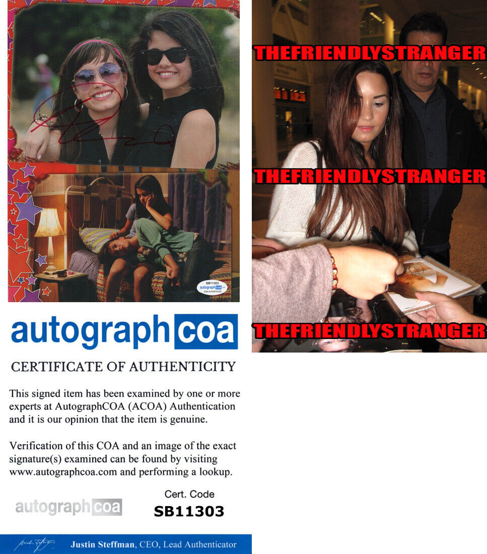 DEMI LOVATO signed 8X10 MAGAZINE PAGE - PROOF - Selena Gomez ACOA COA