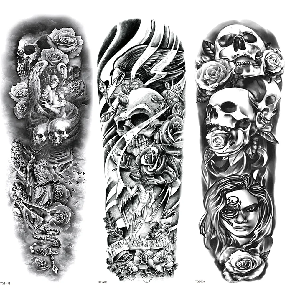 abstract skull tattoo by Jeremiah Barba: TattooNOW