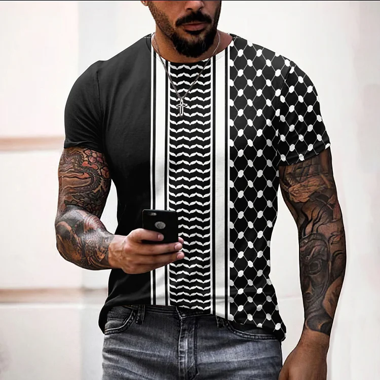 Men's We Hope Peace Forever Print Casual T-Shirt