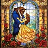 Disney-Beauty And The Beast-14CT Stamped Cross Stitch 50*50cm/19.69*19.69in