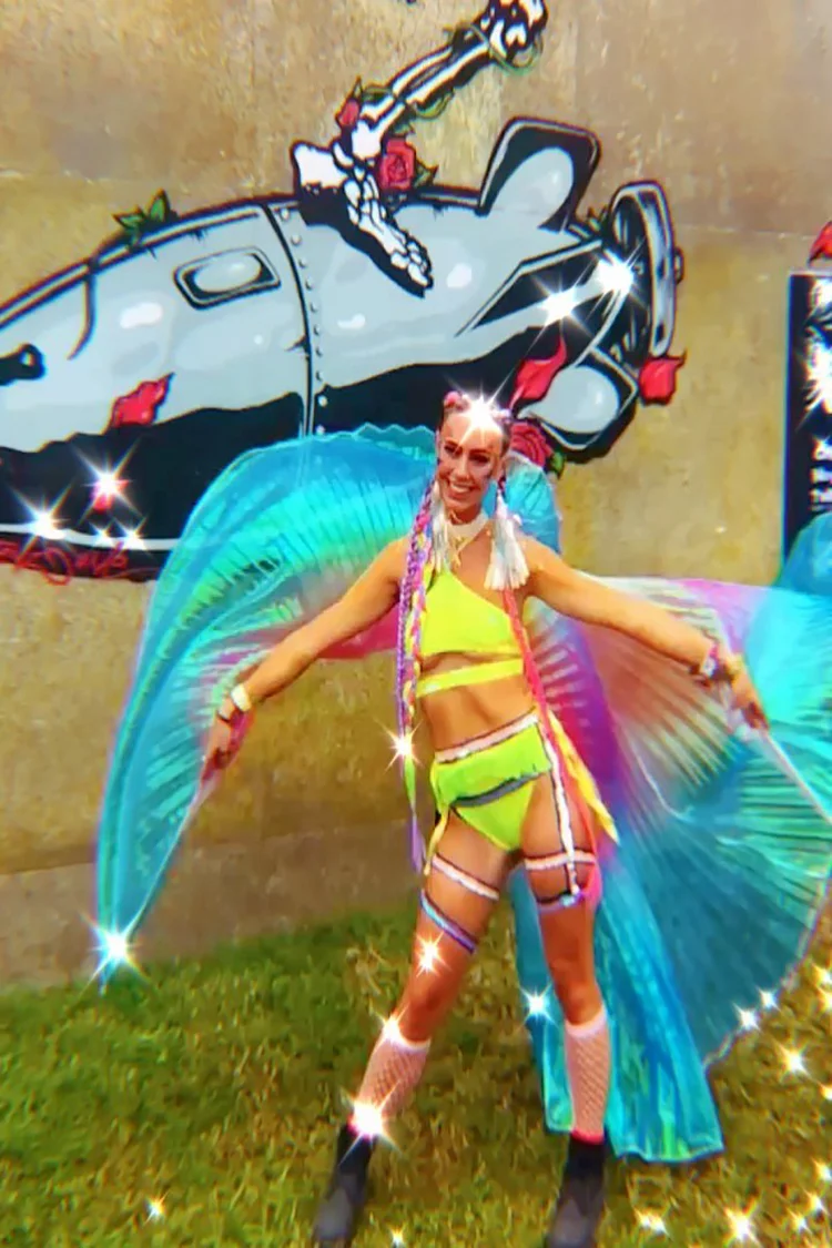Ciciful Prop Dance Iridescent Sheer Festival Wings