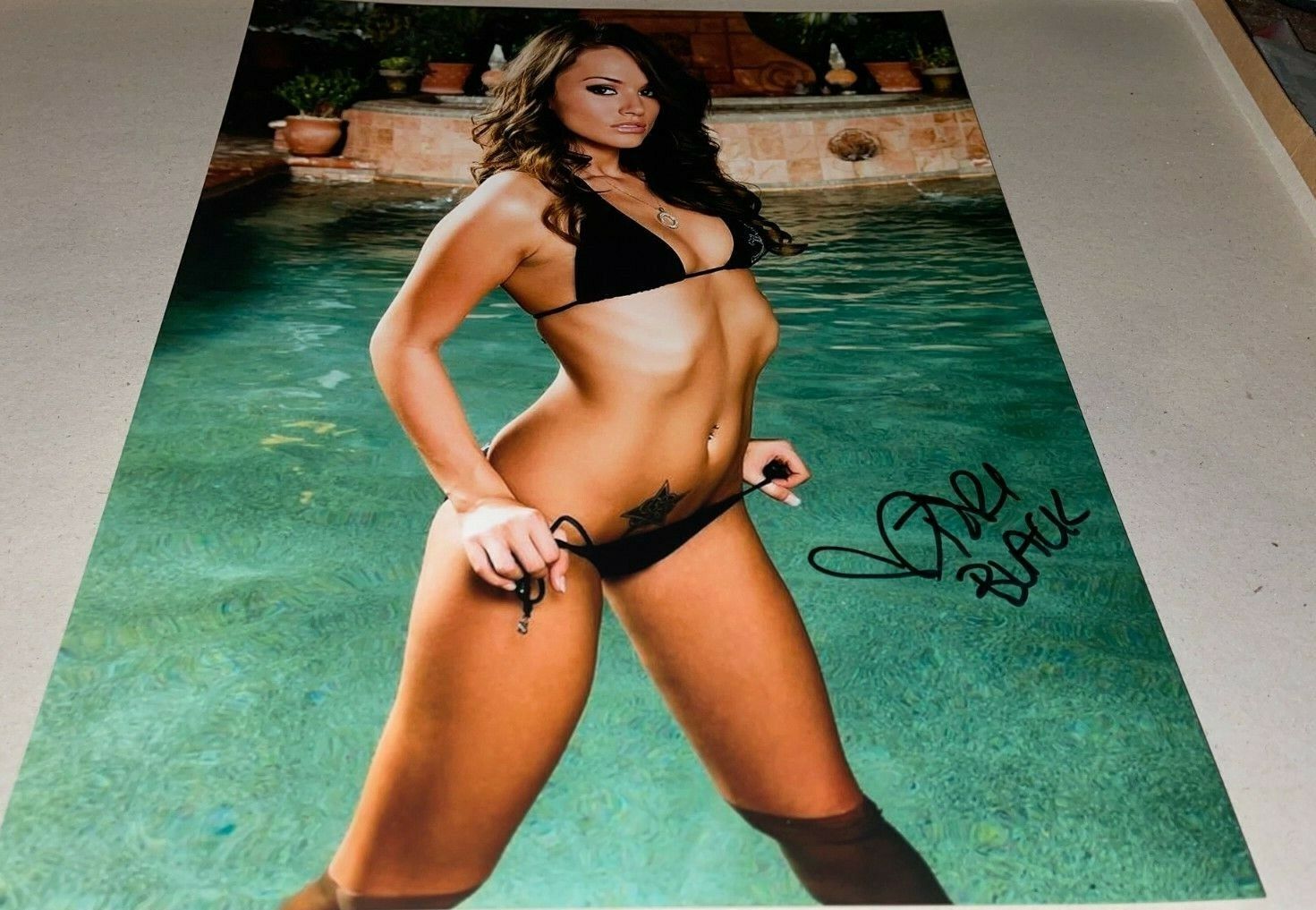 Tori Black Hott Super Sexy Signed 11x14 Photo Poster painting Adult Model COA