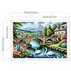 (US Local)Swan Hut-11CT Stamped Cross Stitch Kit(60x40cm)