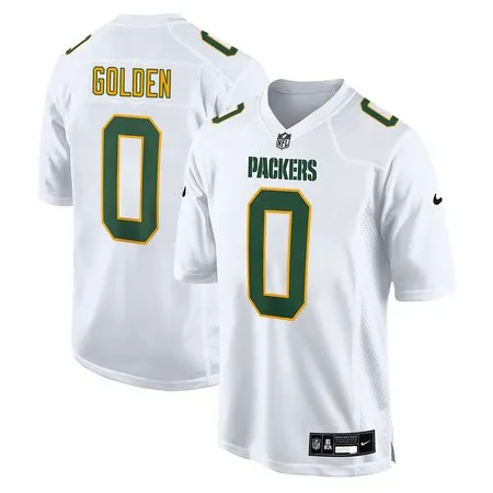 Youth Green Bay Packers #0 Matthew Golden  Tundra White Fashion Game Jersey