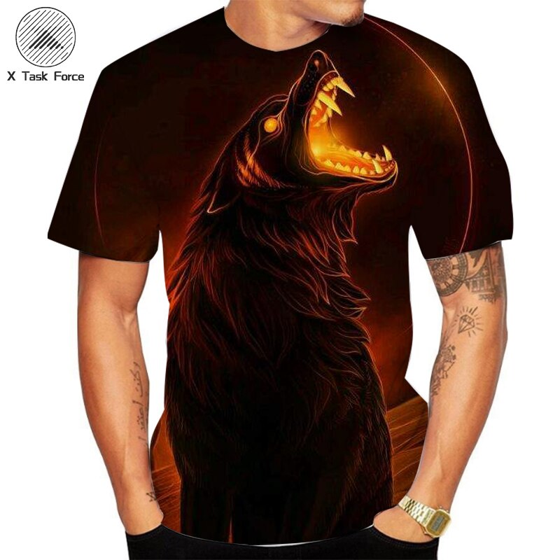 

Wolf - 3D Printed Men T Shirt, Xl, 501 Original