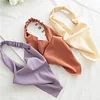 8PCS Plain Color Triangle Scarf Hair Band