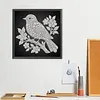 DIY Pearl Painting Bird for Home Wall Decor(25x25cm)