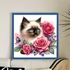 Rose Siamese Cat-11CT Stamped Cross Stitch 40*40cm/15.75*15.75in