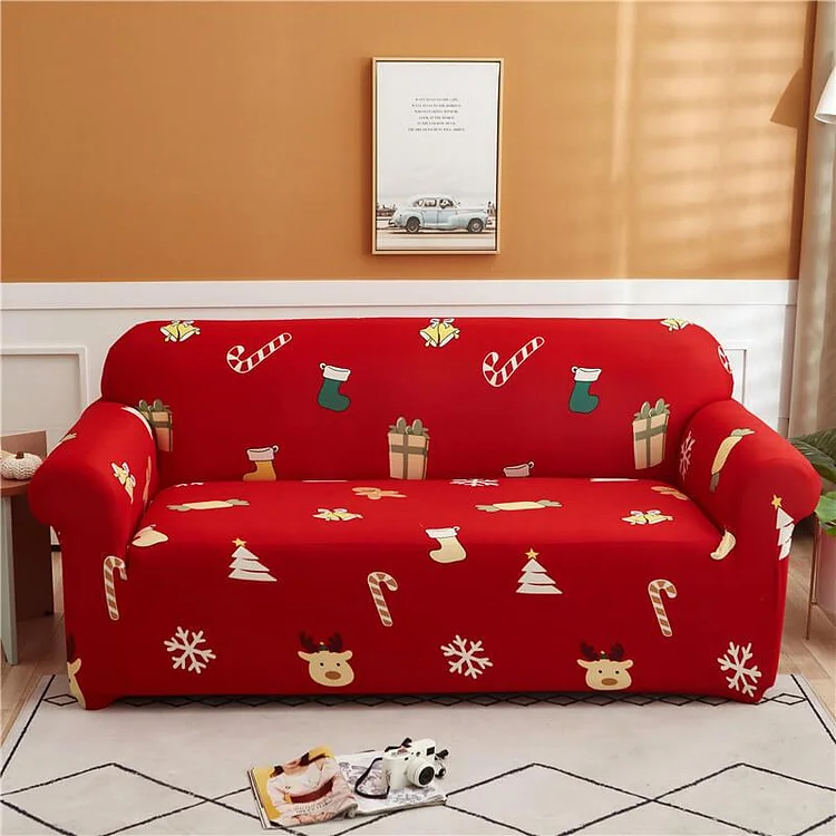 Christmas Printed Sofa Cover | AvasHome