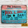 Swimming Pool Jump In Have Fun Custom Classic Metal Signs, Pool Decorating Ideas