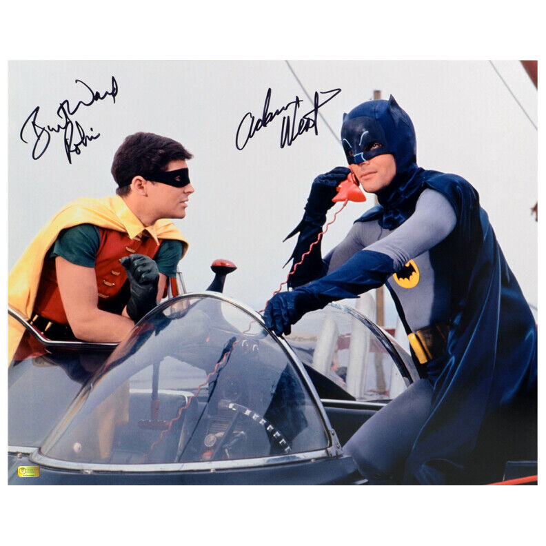 Adam West Burt Ward Autographed Classic Batman 1966 batman and Robin 16x20 Photo Poster painting