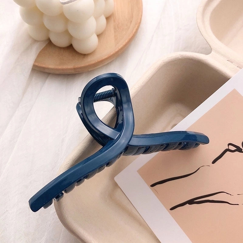 Simple Metal Catch Clip Large Shower Pearl Shark Clip