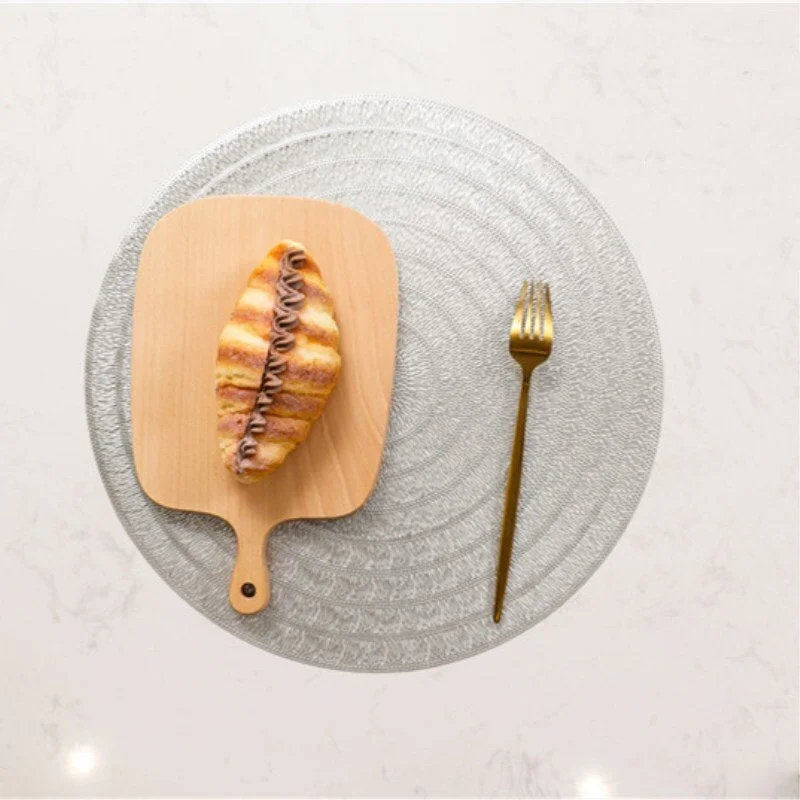 INS Nordic PVC Placemat Round Dining Table Mats Hotal Restaurant Steak Pad Kitchen Decor No Slip Insulation Pads Tea Cup Coaster