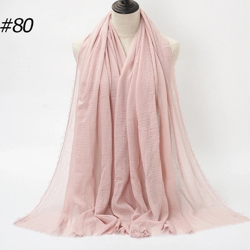 20 Pieces Fashion Solid Color Cotton Pashmina Scarves