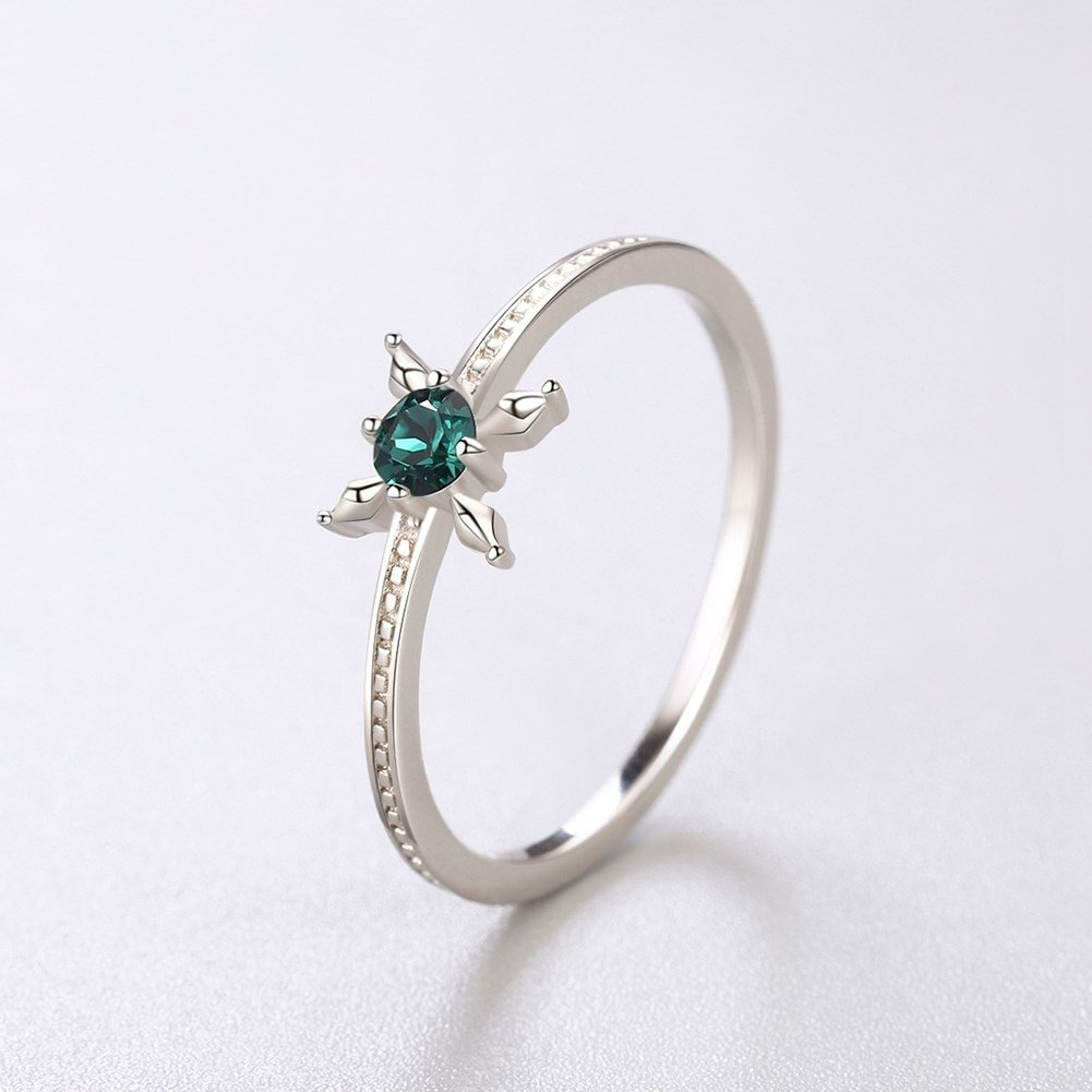Crystal  Rings Luxury Flower Crystal Ring