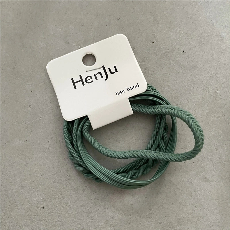 Minimalist Solid Color Cloth Hair Tie 1 Set