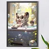 Diamond Painting -DIY Full Square Drill Bubbles and White Tiger(40x60cm)