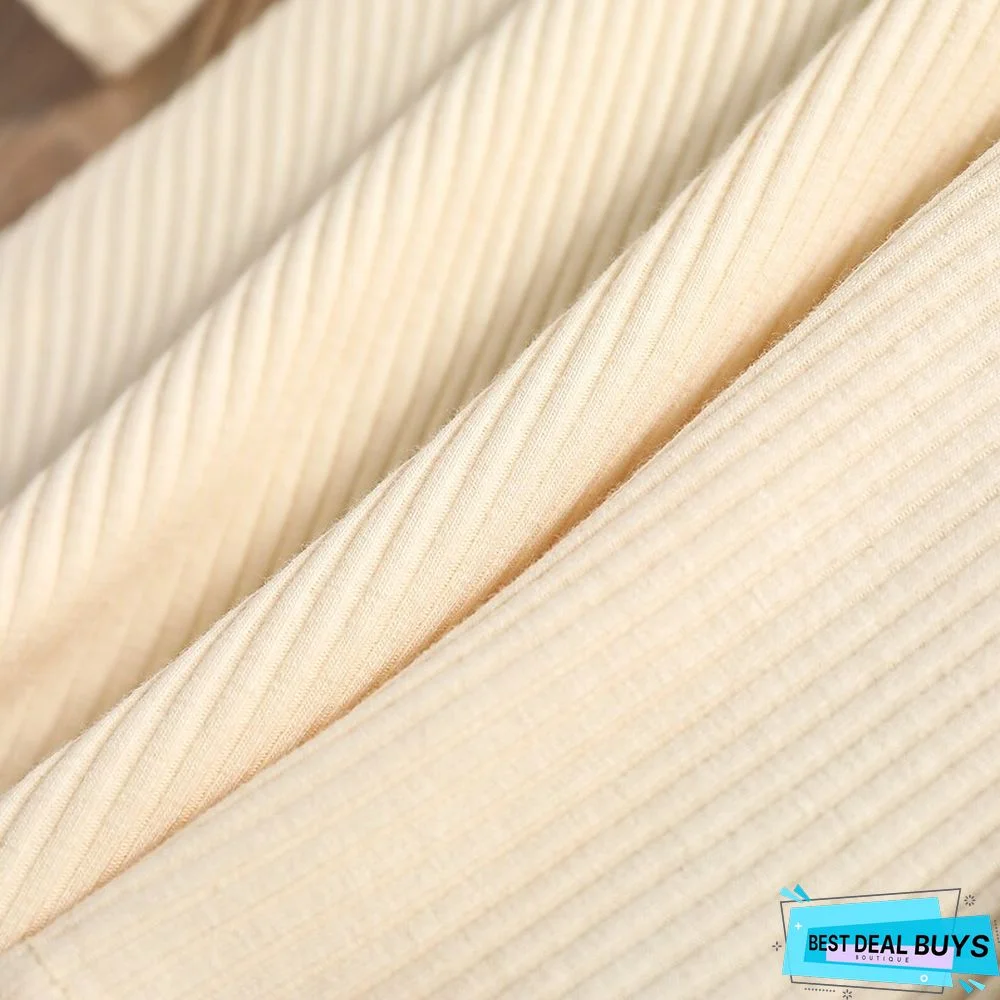 Kids Girls' Dress Solid Colored A Line Dress Above Knee Dress Vacation Cotton Long Sleeve Beautiful Dress 1-5 Years Winter Pink Brown White