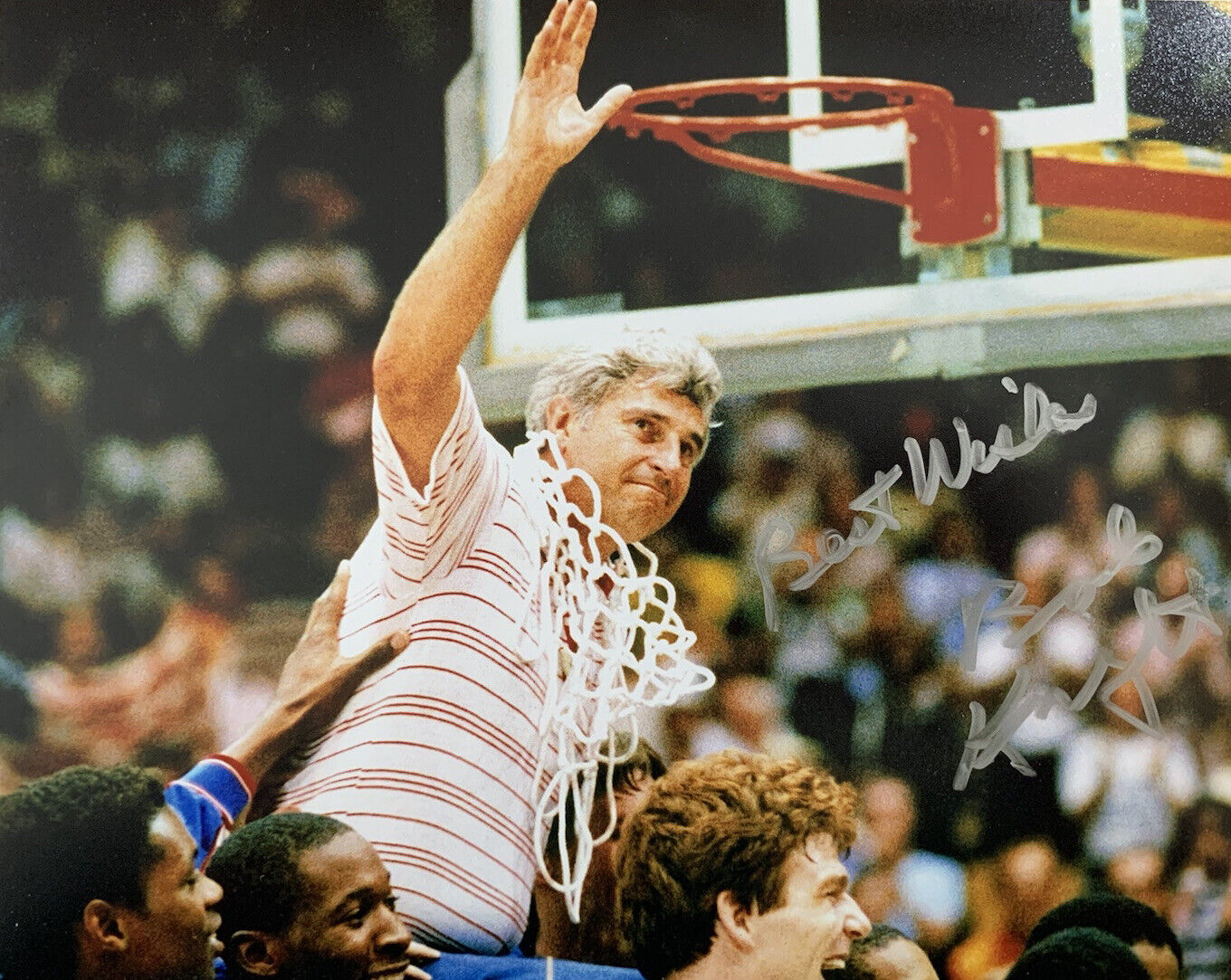 BOBBY KNIGHT HAND SIGNED 8x10 Photo Poster painting INDIANA BASKETBALL COACH AUTOGRAPH COA