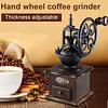 Wheel Design Vintage Manual Coffee Grinder With Ceramic Movement Retro Wooden Manual Coffee Grinder