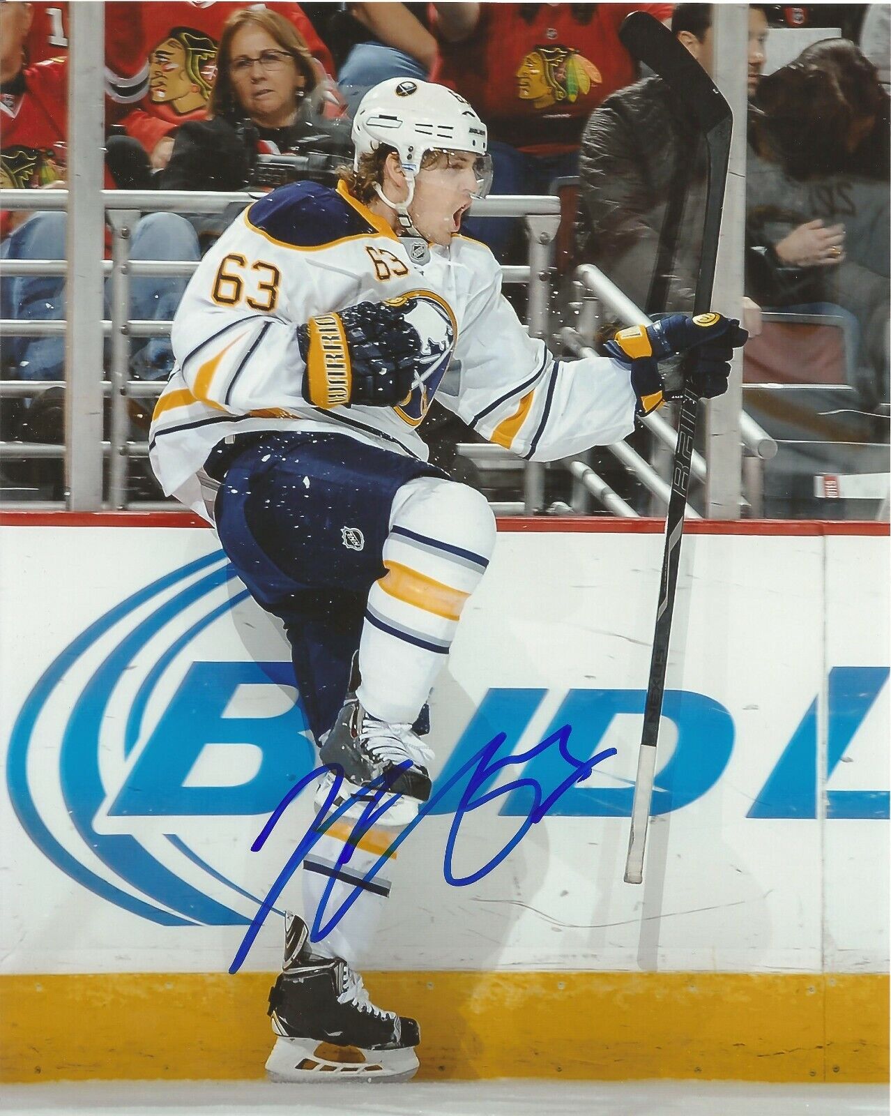 TYLER ENNIS SIGNED BUFFALO SABRES 8x10 Photo Poster painting #2 with w/COA