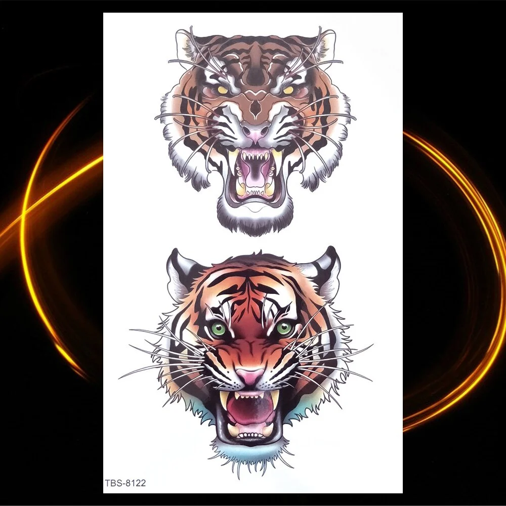 Sdrawing Skeleton Fake Temporary Tattoos For Women Men Green Snake Rose Daisy Flower Tattoo Scorpion King Body Thigh Waterproof Tatoo