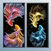 2 pi&egrave;ces double koi bricolage partiel AB full round drill diamond kit d&rsquo;art d&eacute;coration int&eacute;rieure 80x40cm