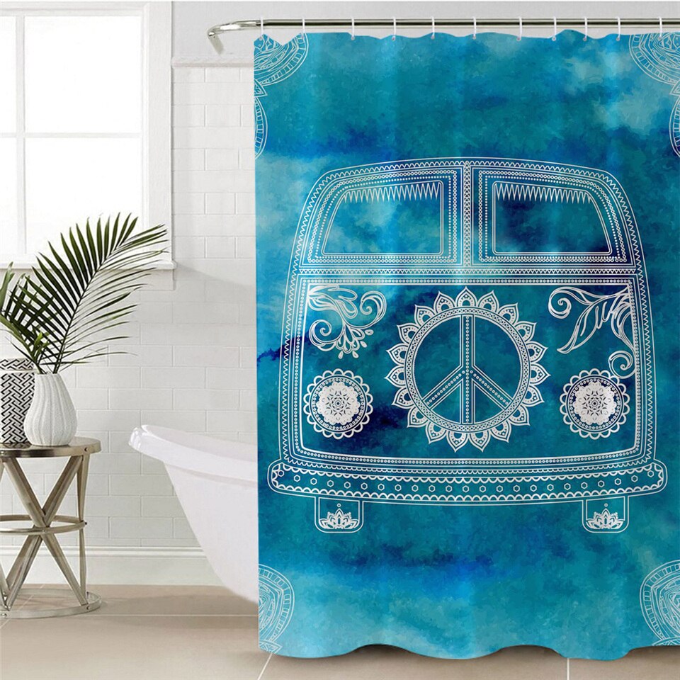

Blue - Print Shower Curtain, 180*200cm, 501 Original