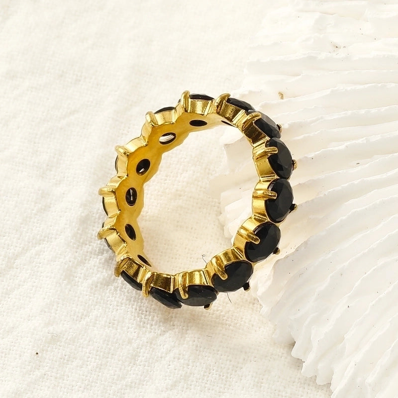 Titanium Steel Lady Geometric Rings