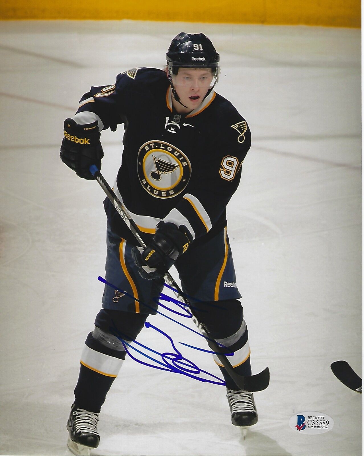 VLADIMIR TARASENKO Signed St. Louis BLUES 8x10 Photo Poster painting w/ Beckett COA