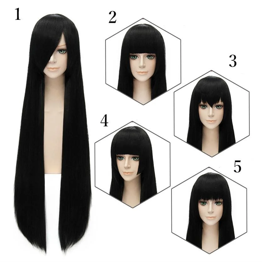 [Clearance] Cosplay Black Long Straight Wig 5 Styles SP152550