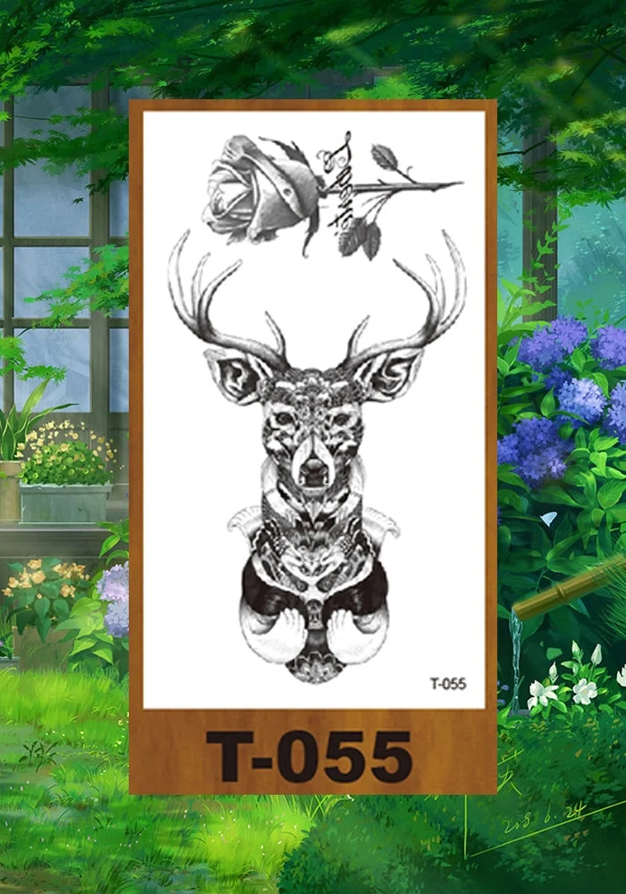 Drop Shipping Small Temporary Tattoo Stickers Solar System Animal Panda Deer Girl Kid Arm Buttock Abdomen Neck Ankles Art Tatoo