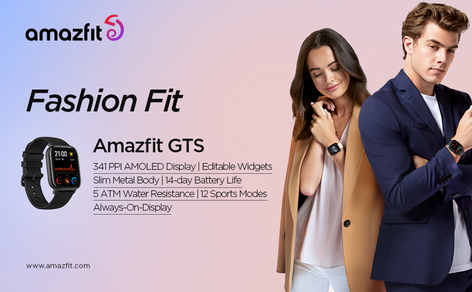 Amazfit GTS Fitness Smartwatch with Heart Rate Monitor, 14-Day Battery  Life, Music Control | Hekka