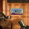 Cowboy - Enseigne M&eacute;tallique de permis de voiture(30*15cm)