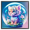 Crystal Ball Zodiac-Tiger-11CT Stamped Cross Stitch 40*40cm/15.75*15.75in