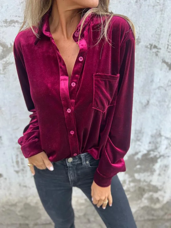  Elegant Velvet Blouse