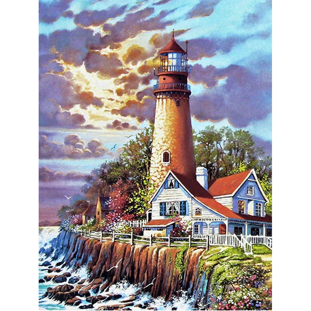 Diamond Painting - Full Round/Square Drill - Lighthouse(30*40 - 50*60cm)