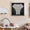 DIY Pearl Painting Elephant for Home Wall Decor(25x25cm)
