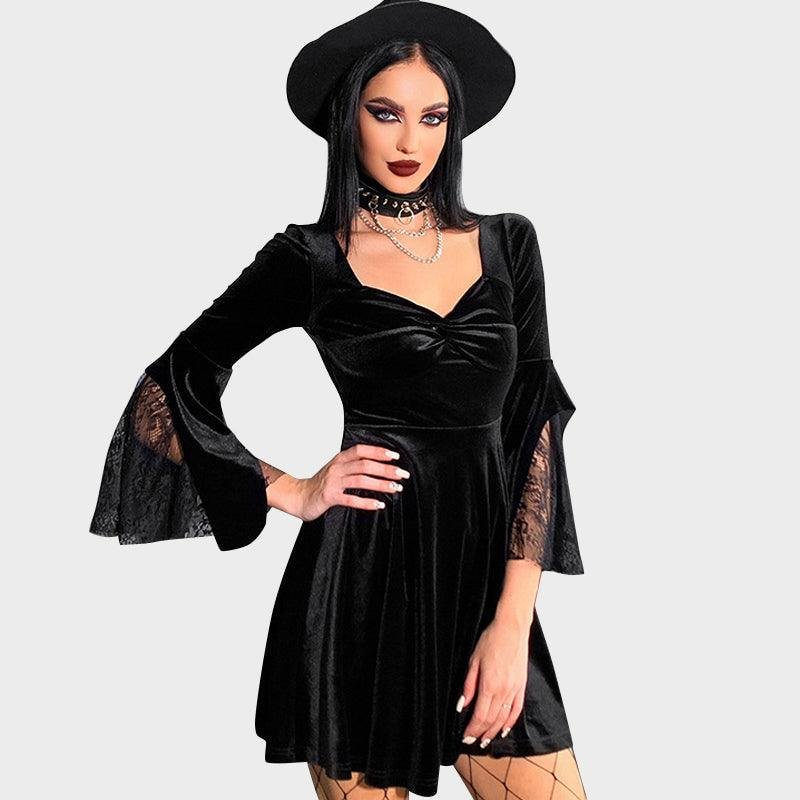 So Devoted Velvet Dress