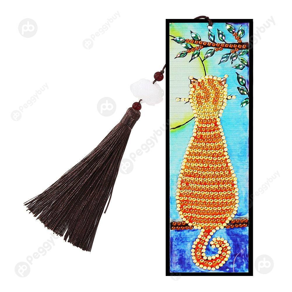 

Cat-DIY Creative Diamond Tassel Bookmark, 501 Original