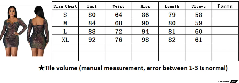 Party Sequins Sweetheart Mini Dress with Full Sleeves