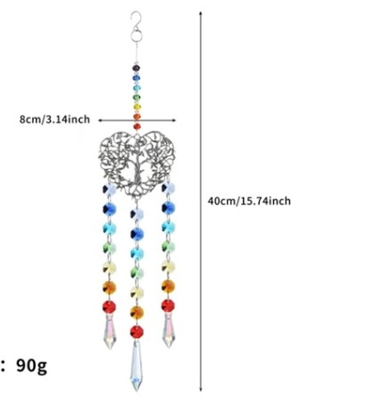 Christmas Vintage Style Minimalist Tree Heart Shape Artificial Crystal Wall Art